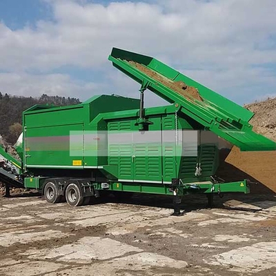 Écran à tambour mobile MTS1230 pour le sable de terre, le gravier, le compost, les copeaux de bois de grande capacité