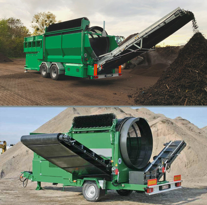 Capacité de 4000 KG copeaux de bois tambour tambour compost rotatif avec et capacité