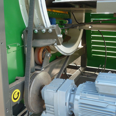 Écran à tambour rotatif en compost gris de grande capacité avec taille d'alimentation inférieure à 300 mm
