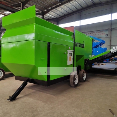 Écran de trommel de compost mobile à tension personnalisée pour le recyclage des déchets lourds
