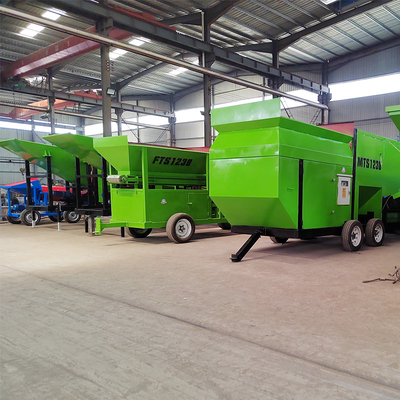 Écran à tambour mobile de type compost à haute capacité de rotation pour magasins de matériaux de construction