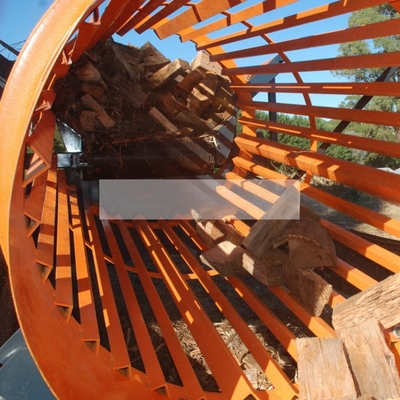 Écran de tambour à bois de chauffage mobile de moins de 6 mm ou selon la taille de décharge demandée