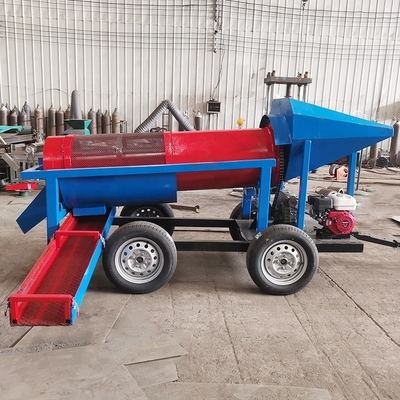 Petite capacité de production 620 kg Écran mobile à tambour en or pour l'exploitation minière de l'or alluvial