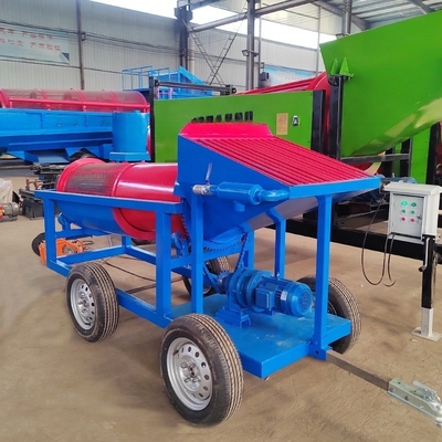 Petite capacité de production 620 kg Écran mobile à tambour en or pour l'exploitation minière de l'or alluvial