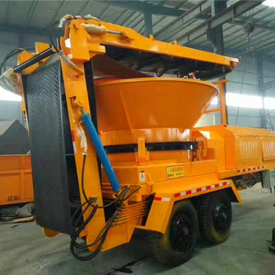 4-6 Blade Diesel Mobile Big Rotary Hopper Usine de déchiquetage des racines des arbres