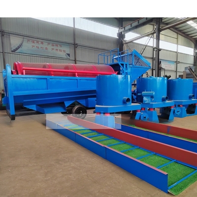 Usine de lavage d'or mobile Trommel pour équipement minier de séparation d'or de 3000 kg de capacité