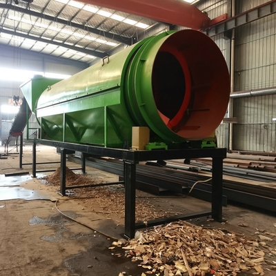 Écran à tambour en fil d'acier tissé 2200 kg pour l'usine de dépistage des poussières de sciure de bois et de bois de chauffage