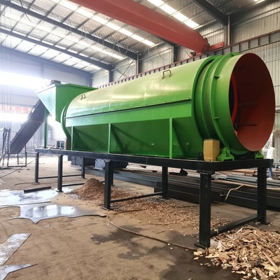 Écran à tambour en fil d'acier tissé 2200 kg pour l'usine de dépistage des poussières de sciure de bois et de bois de chauffage