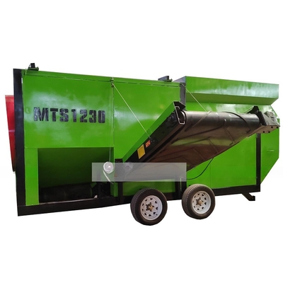 Machine mobile à tamisage du compost à grande capacité avec convoyeur à bande en Australie