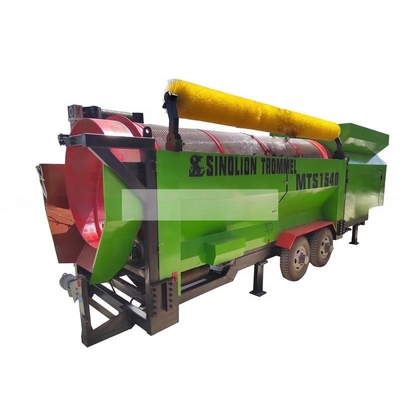 Machine mobile à tamisage du compost à grande capacité avec convoyeur à bande en Australie