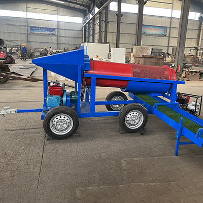 Usine de lavage d'or mobile à récupération élevée portable avec écran à trommel à petite échelle