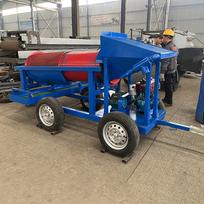 Usine de lavage d'or mobile à récupération élevée portable avec écran à trommel à petite échelle