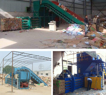 35000 KG Minage énergétique Presses hydrauliques horizontales de ballage pour les solutions d'élimination des déchets