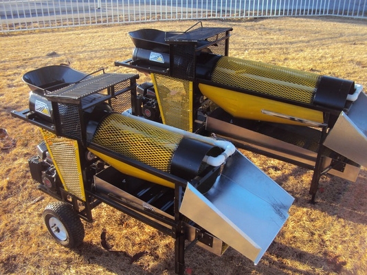 Petit tambour d'extraction d'or mobile de lavage de l'or écran rotatif tambour avec 98% d'efficacité