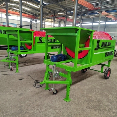 L'installation manuelle du séparateur Vibro Trommel Screen Compost Drum Sieve Machine