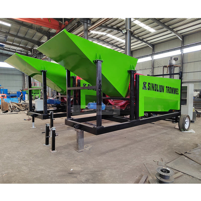 Écran à tambour rotatif à tambour mobile à tambour à bois de chauffage avec matériau d'écran tissé en fil d'acier