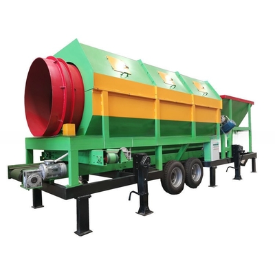 Écran à tambour de traitement du compost avec conception circulaire et taille d'alimentation inférieure à 300 mm