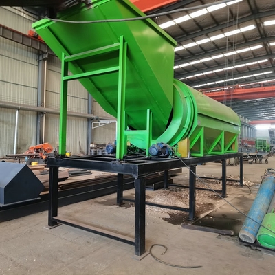 Écran à tambour de traitement du compost avec conception circulaire et taille d'alimentation inférieure à 300 mm