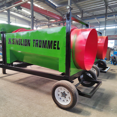 Écran de tambour mobile à roues de 2000 kg hautement personnalisé pour le dépistage du compost et de la boue