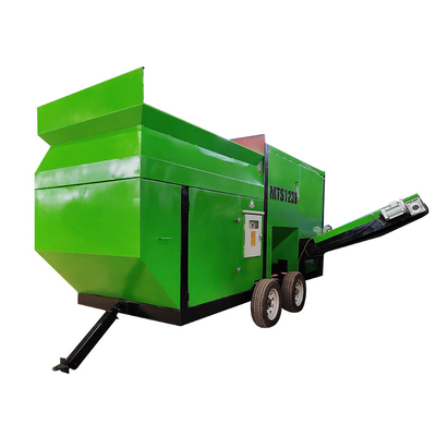 Écran de tambour mobile à roues personnalisé de 2000 kg pour les copeaux de bois de gravier