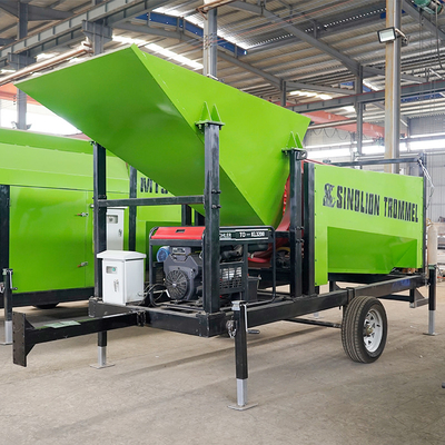 Écran de tambour portable à bois de chauffage à deux moteurs à vibration pour une agriculture sans tracas