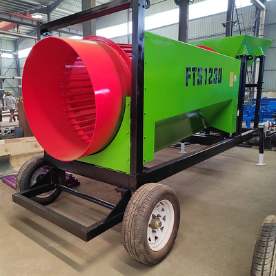 Écran de tambour portable à bois de chauffage à deux moteurs à vibration pour une agriculture sans tracas