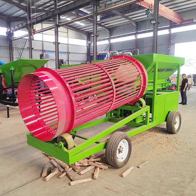 Écran de tambour portable à bois de chauffage à deux moteurs à vibration pour une agriculture sans tracas