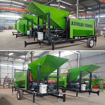 Écran à tambour mini-mobile économe en énergie lourd pour machine d'extraction d'or alluvial