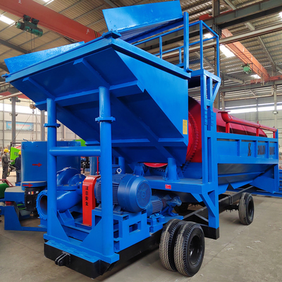 Mini usine de lavage d'or mobile à écran à tambour industriel pour système de gestion des déchets