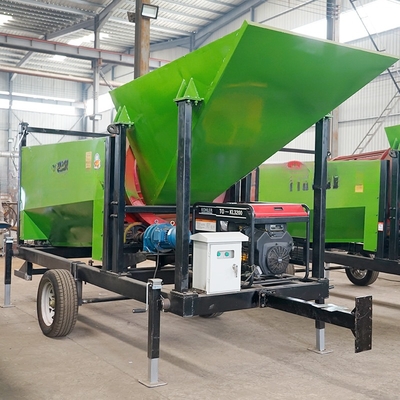 Papeterie, copeaux de bois, composts plastiques et sol, couche de sol, écran d'alimentation à tambour mobile, taille inférieure à 300 mm