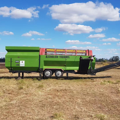 Écran/Sieve mobile rotatif à tambour de compost à haute capacité avec moteur électrique de 3 à 45 kW