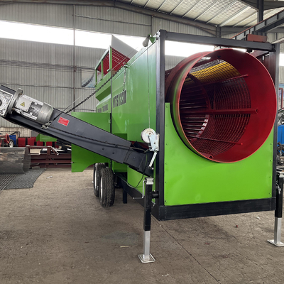 Écran/Sieve mobile rotatif à tambour de compost à haute capacité avec moteur électrique de 3 à 45 kW