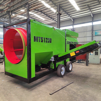 Écran à tambour mobile de compost de 1200 mm de diamètre pour le processus de compostage