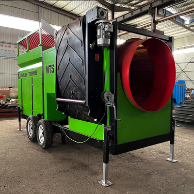 Écran à tambour mobile de compost de 1200 mm de diamètre pour le processus de compostage