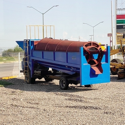 Une usine de lavage de tambour en or alluvial de grande capacité 50 à 500 tonnes par heure 98% d'efficacité