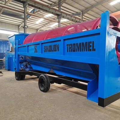 Une usine de lavage de tambour en or alluvial de grande capacité 50 à 500 tonnes par heure 98% d'efficacité