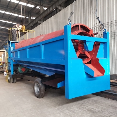 Placer Trommel écran d'exploitation minière d'or avec charge alimentation Hopper 2200 KG capacité et le lavage