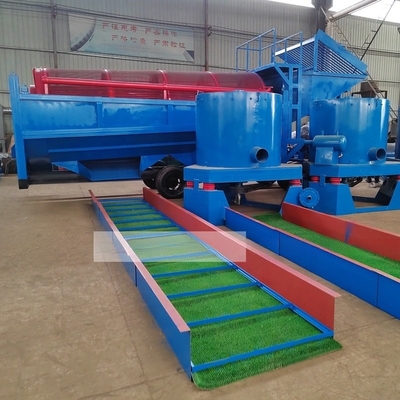 Installation de lavage d'or alluvial avec séparateur à centrifugeuse et écran à tambour du moteur diesel