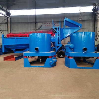 Installation de lavage d'or alluvial avec séparateur à centrifugeuse et écran à tambour du moteur diesel