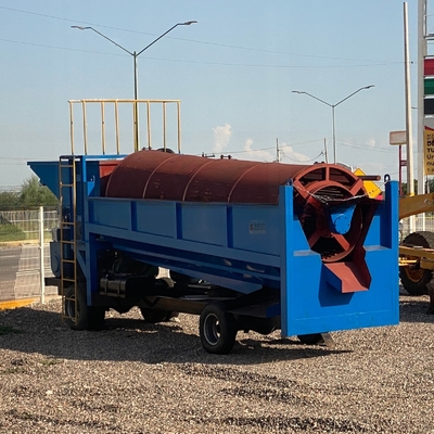 50-500 tonnes par heure Capacité Équipement d'extraction d'or mobile Écran à tambour de lavage de l'or