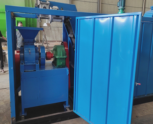 0.8-1.5 t/h Capacité ligne de briquette au charbon de coco bleu avec installation gratuite