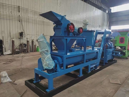 0.8-1.5 t/h Capacité ligne de briquette au charbon de coco bleu avec installation gratuite
