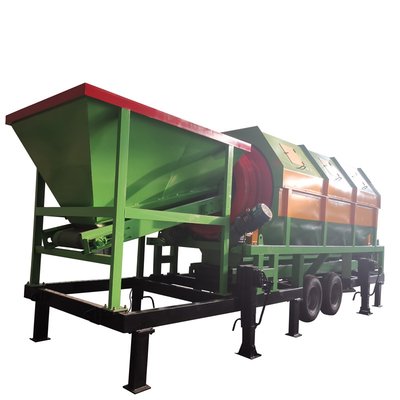 Moins de 300 mm de taille d'alimentation Machine de tamisage rotatif mobile pour compostage