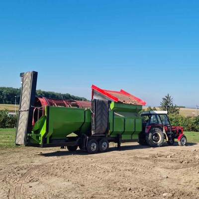 Écran à tambour mobile pour agrégat de gravier avec installation de lavage et conception personnalisable