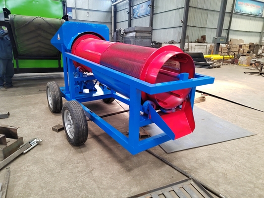 Modèle à petite échelle Portable Trommelle de lavage en or Écran pour travaux de construction de 5 à 10 t/h