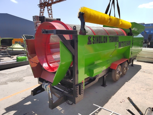 Écran de trommel mobile de revêtement de sol pour engrais
