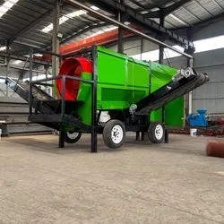 Écran de vibration portable à tambour pour le compostage de gravier et de copeaux de bois dans n'importe quel endroit