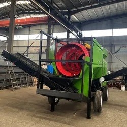 Écran de vibration portable à tambour pour le compostage de gravier et de copeaux de bois dans n'importe quel endroit