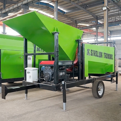 Écran de vibration portable de 60 m3/h pour le compostage des copeaux de bois