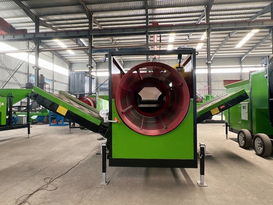 Écran de vibration portable de 60 m3/h pour le compostage des copeaux de bois